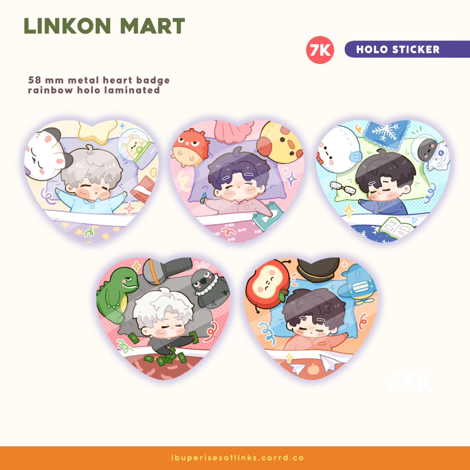 Love and Deepsleep Heart Sticker