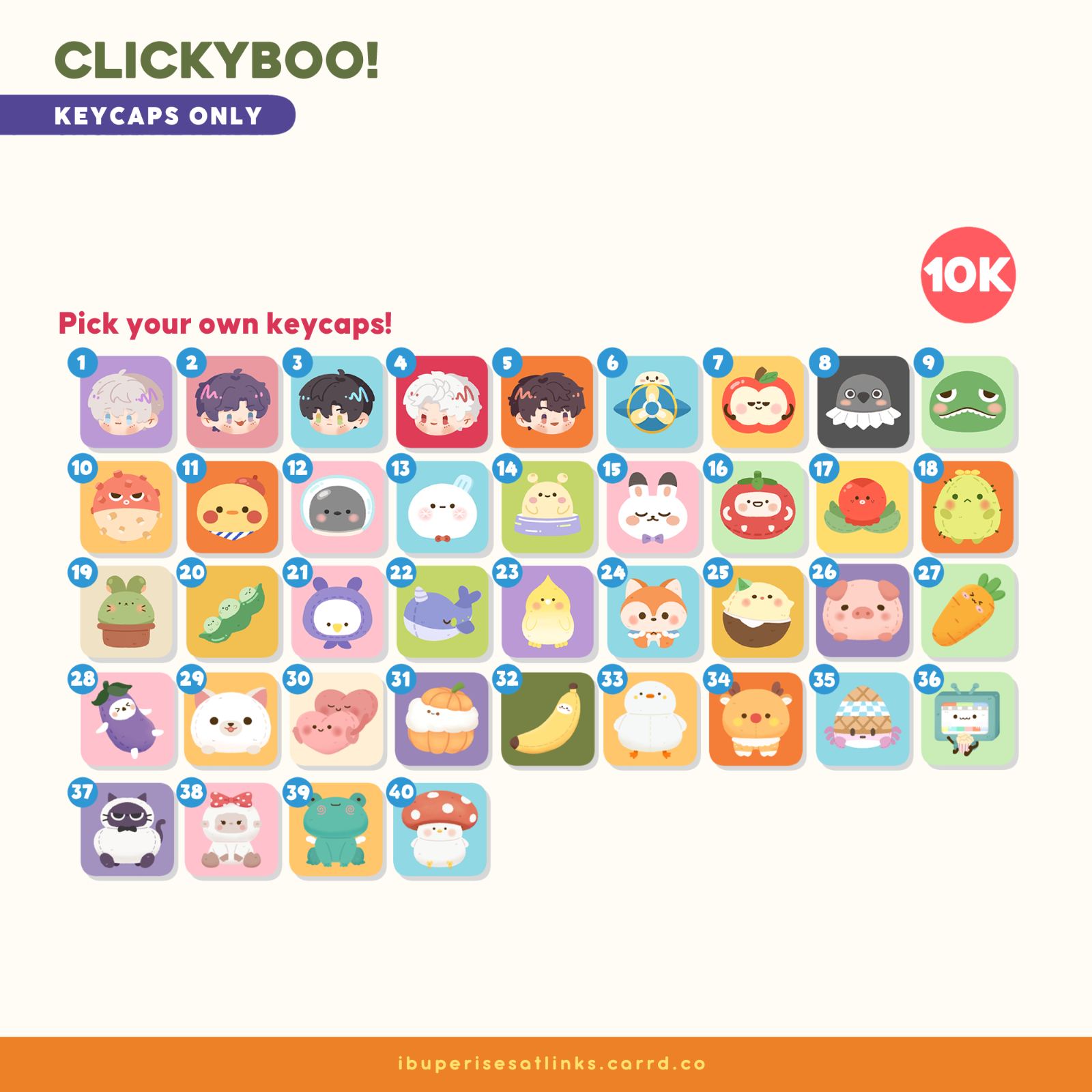 Click Clack & Deepspace Keycaps Only