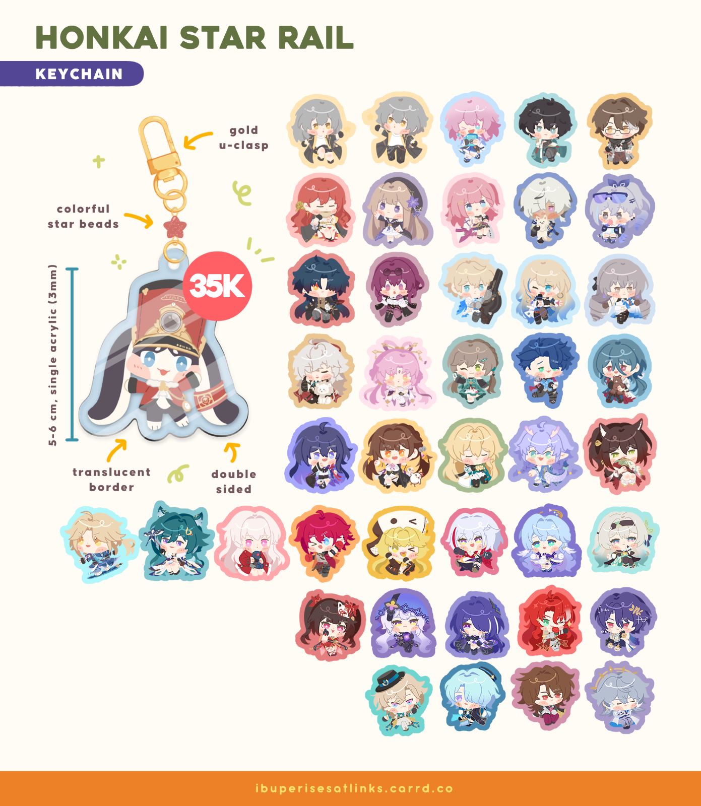 Honkai Star Rail Translucent Keychain