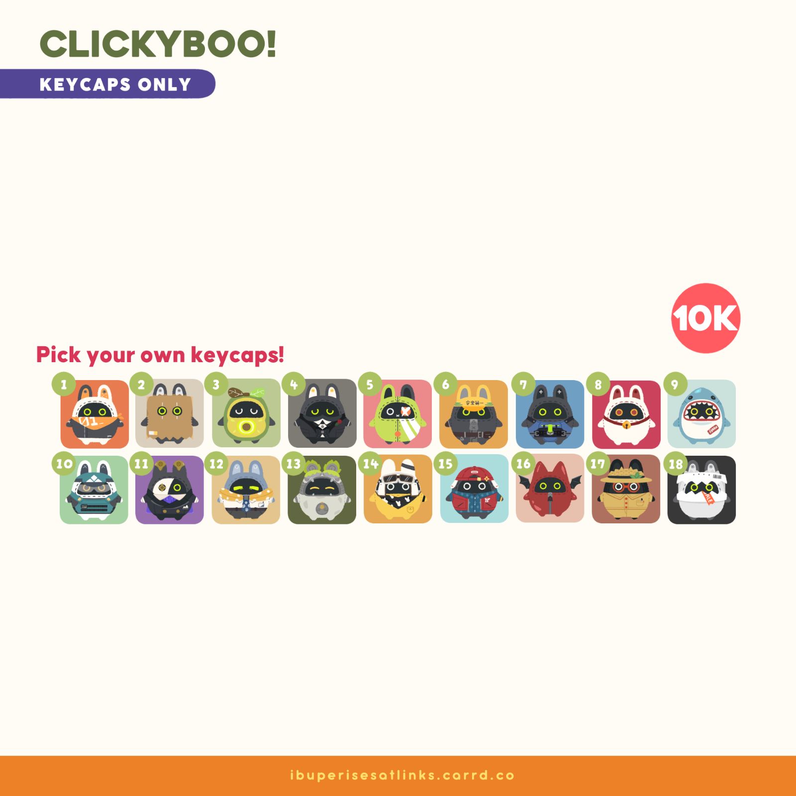 Clickyboo! Keycaps Only